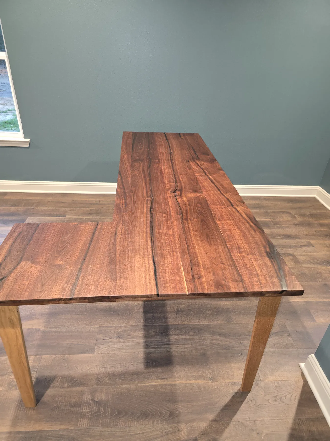 Custom Walnut Desk Detail