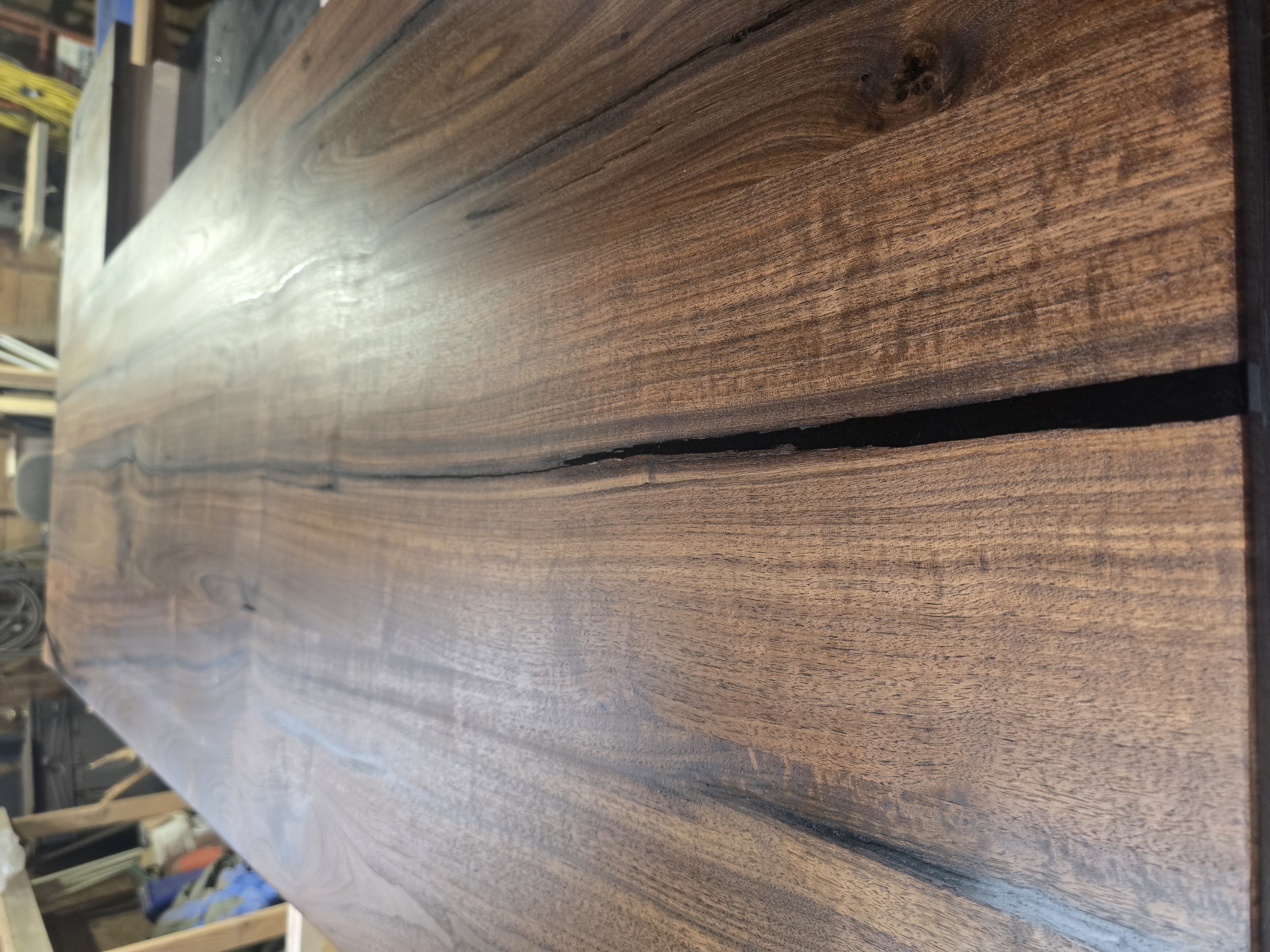 Custom walnut desktop in progress